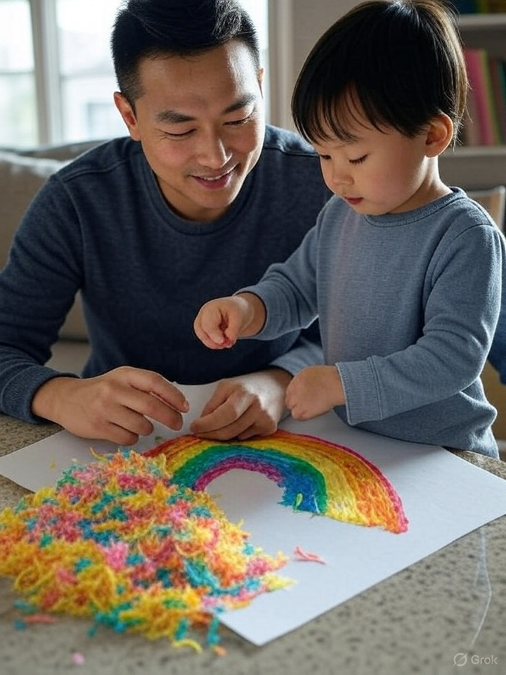 Tissue Paper Rainbow Collage