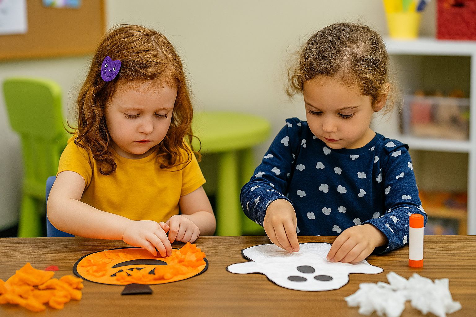 Tissue Paper Pumpkins & Ghosts